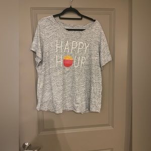 Plus size, gray tee, old navy, XXL